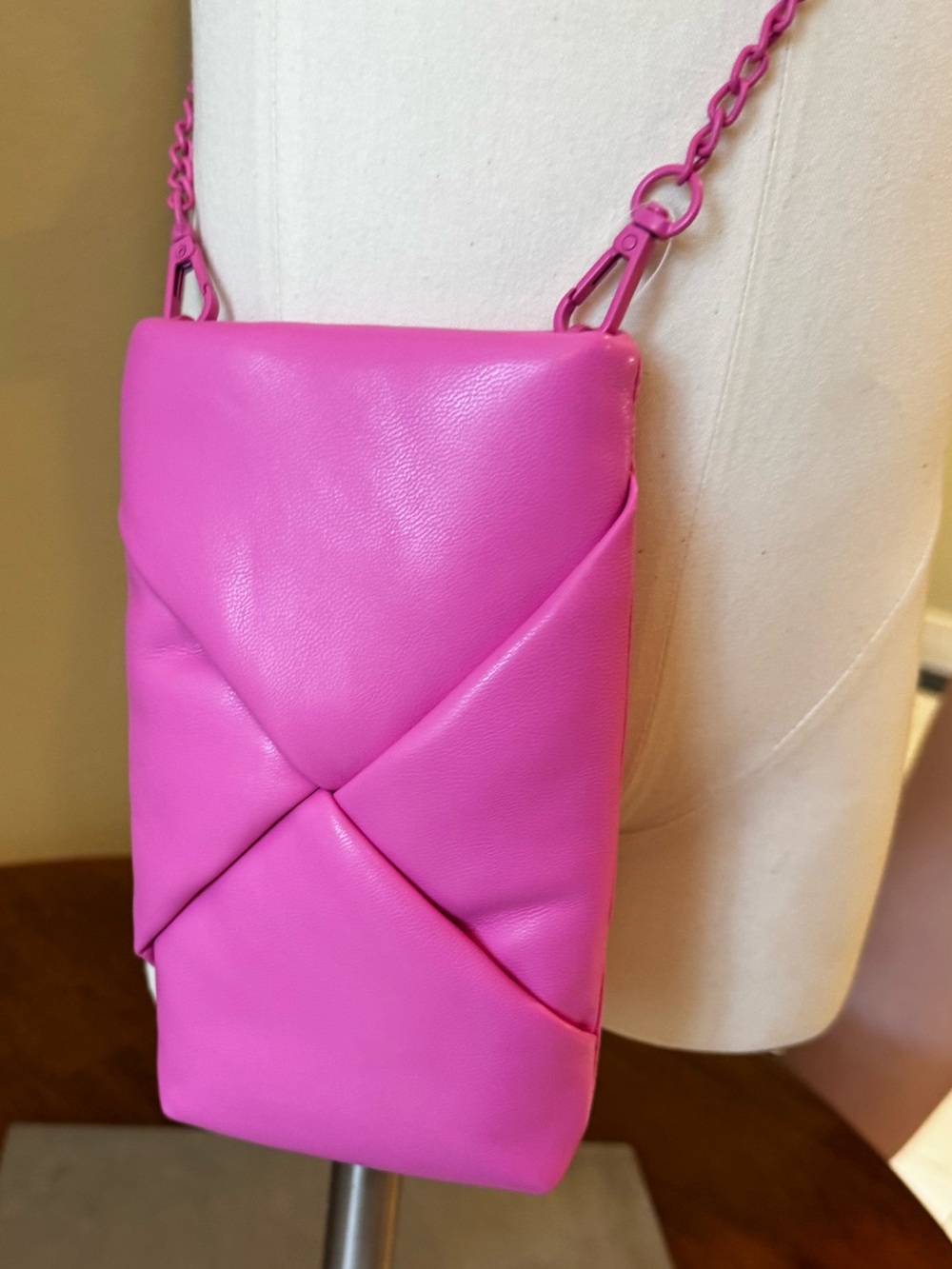 a new day Hot Pink Quilted Crossbody Phone Bag